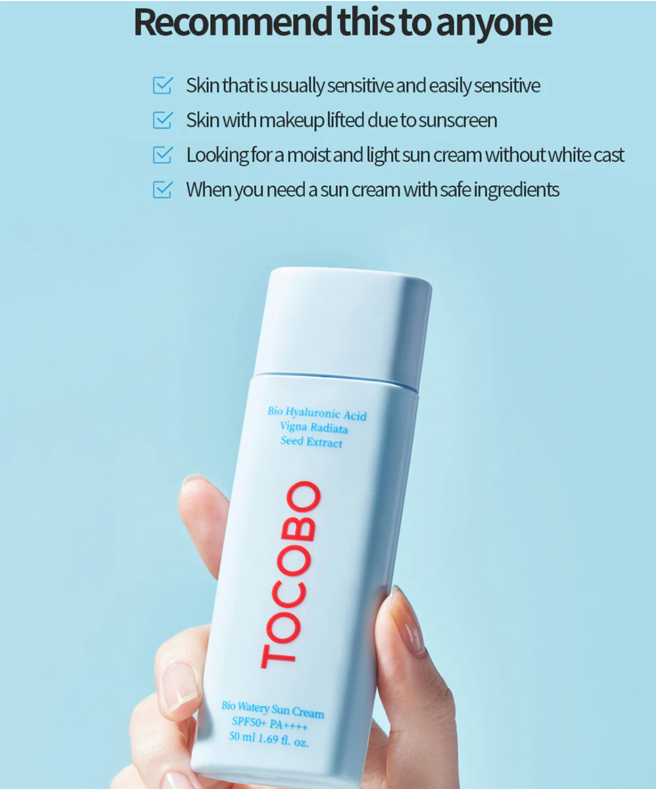 Tocobo - Bio Watery Sun Cream SPF50+ Pa++++